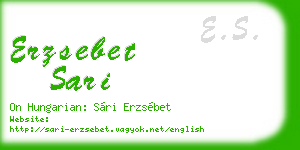 erzsebet sari business card