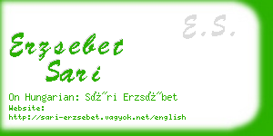 erzsebet sari business card